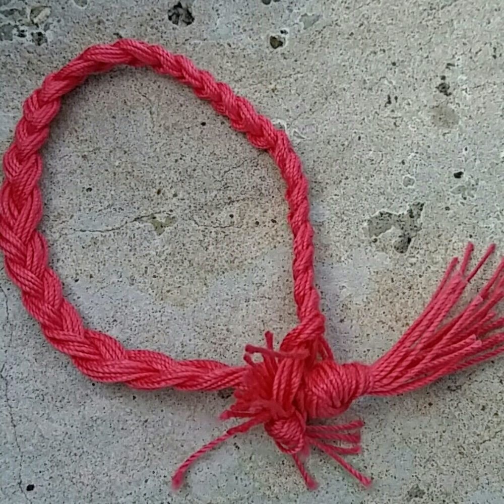 Braided threaded bracelet  